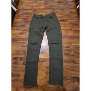 Scott James Jeans Men 38x32 Olive Green Denim Straight Slim Fit Waistband
